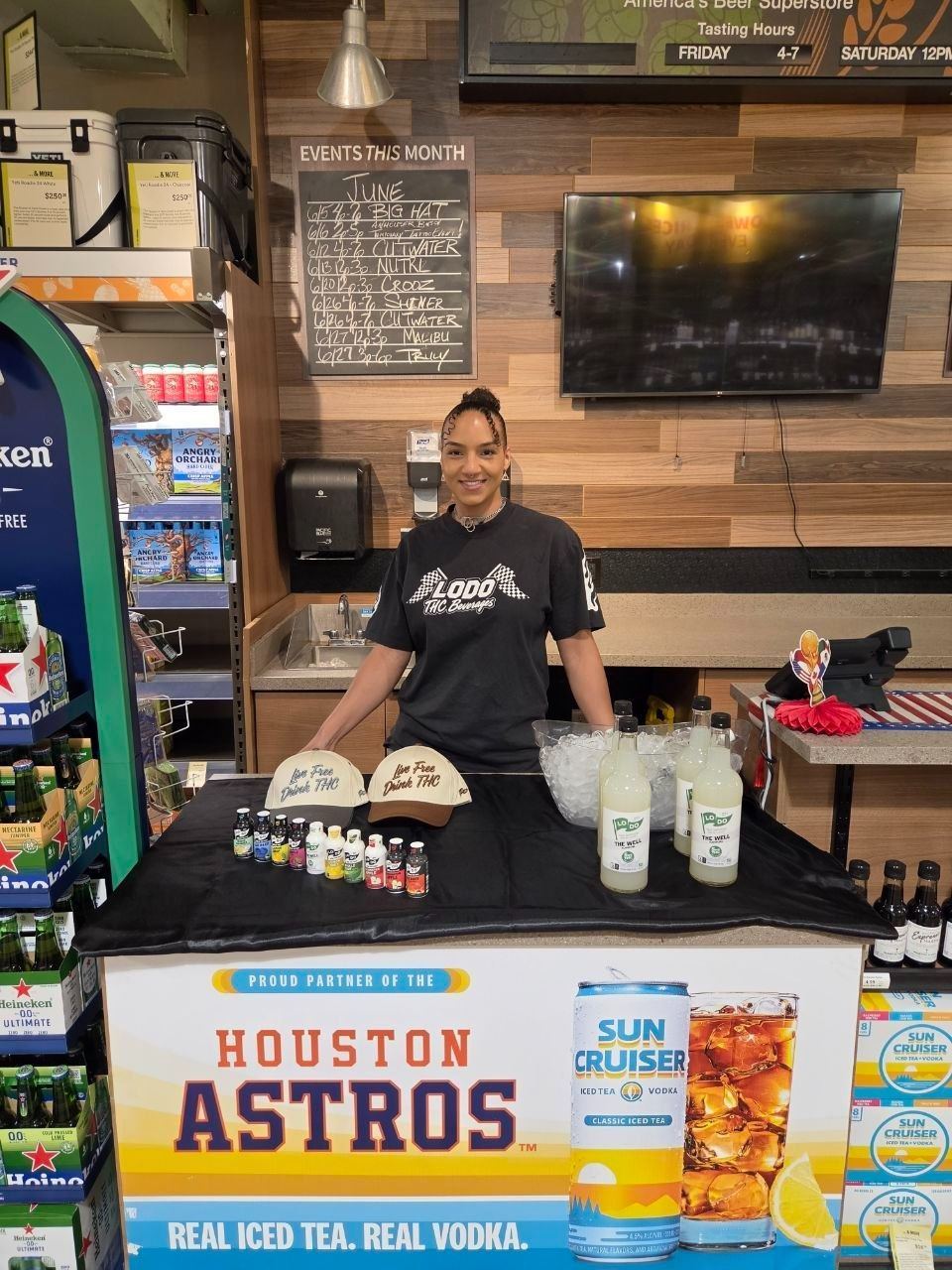 On-Site Activations — Houston Astros partnership activation with LoDo branded ambassador and Sun Cruiser display